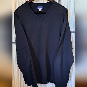 🎈 CLEARANCE BASIC EDITIONS V-Neck Pullover Sweater Black Size XXL